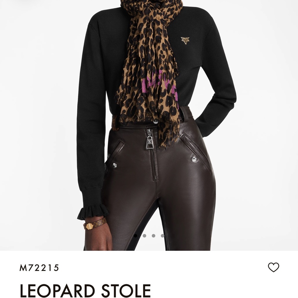 Authentic Louis Vuitton Leopard Stole used.